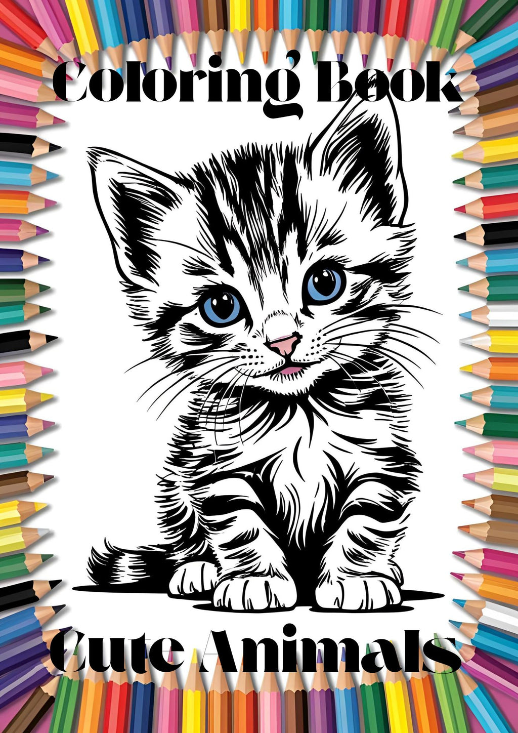 Cute Animals Coloring Book – 50 Printable Coloring Pages