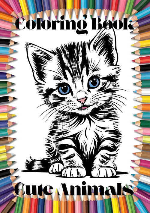 Cute Animals Coloring Book – 50 Printable Coloring Pages