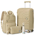 Larvender 4-Piece Luggage Set – 20 Inch (54 cm) Expandable Suitcase with 360° Spinner Wheels