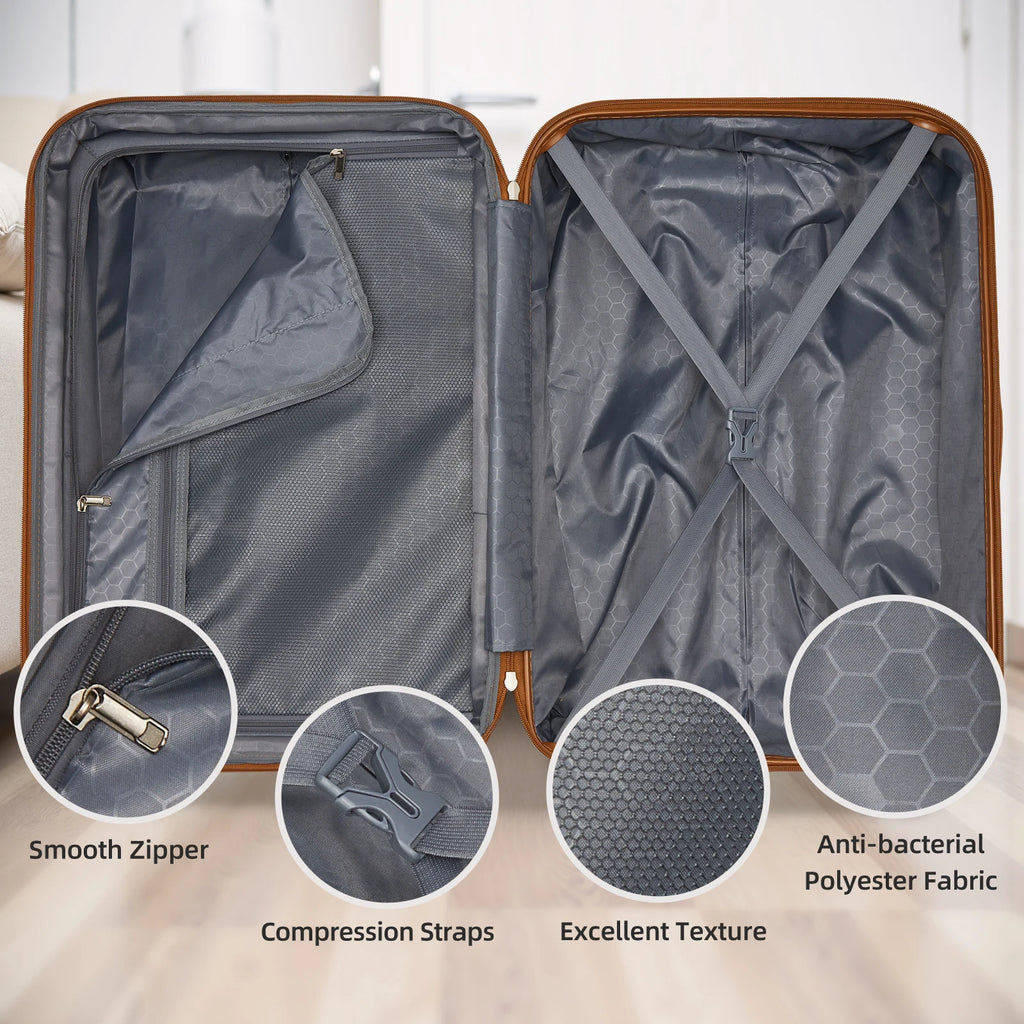 Larvender 6-Piece Luggage Set – 30 Inch (76 cm) Hard Shell Suitcases with 360° Spinner Wheels