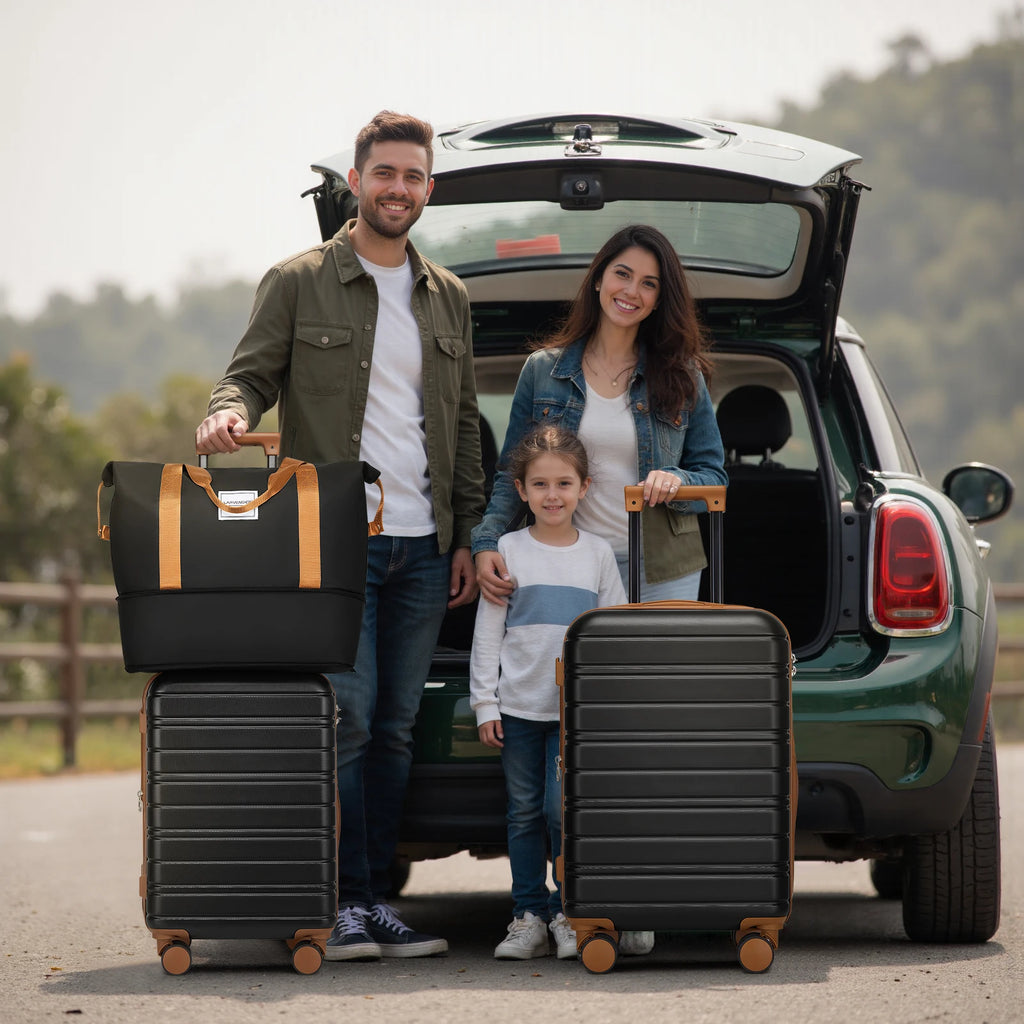 Larvender 6-Piece Luggage Set – 30 Inch (76 cm) Hard Shell Suitcases with 360° Spinner Wheels