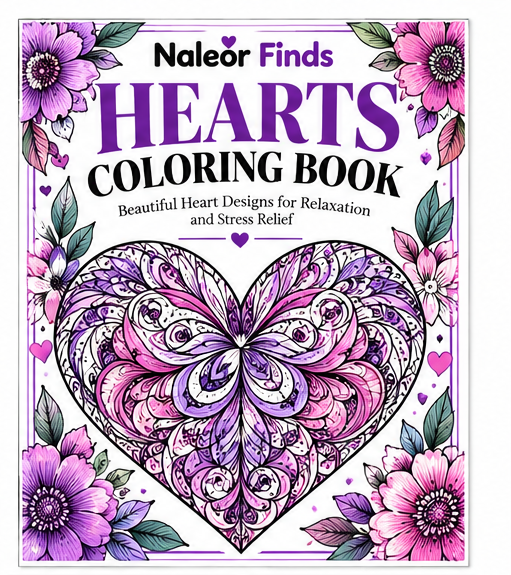 Hearts Coloring Book – Printable Heart Mandala Designs | Digital PDF